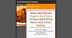 Desktop Screenshot of homemaidravioli.com